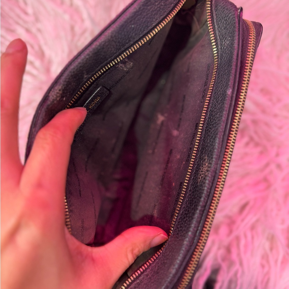 Michael Kors Black Leather Makeup Pouch - Picture 5 of 6